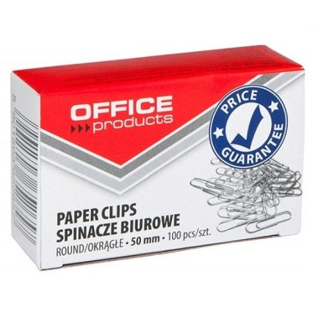 Kancelářské sponky na papír 50 mm kulatý nikl 100 ks
