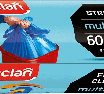 Paclan M-top pytle na odpadky 60l – 24 ks modrá, odolná