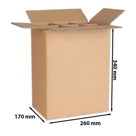 Kartónová deska 260x170x340 mm (v angličtině) 6 Láhve s krovem EB 585