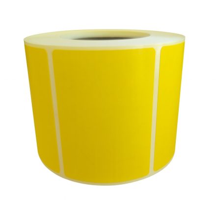 Žluté samolepicí tepelné štítky 60x40 mm - 500 kusy na válci