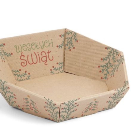 Vánoční Tray Veselé Vánoce 305x260x130 giftový koš 10 ks