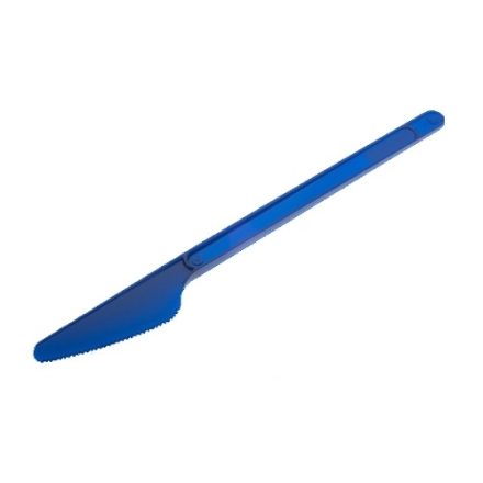 Modré jednorázové cateringové nože 16,5 cm 2,20 g, 20 ks
