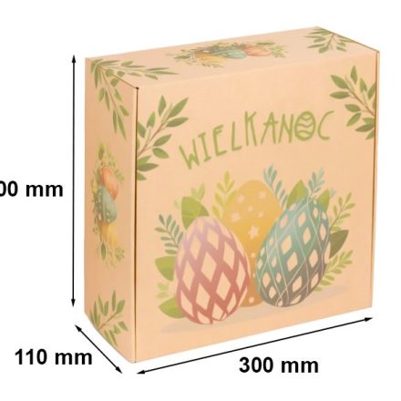 Velikonoční velikonoční vajíčka s kartáčkem 300x300x110 mm módní box