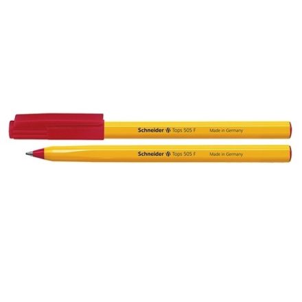 Olej Pen Schneider Tops 505 červená s F hrotem 1 ks