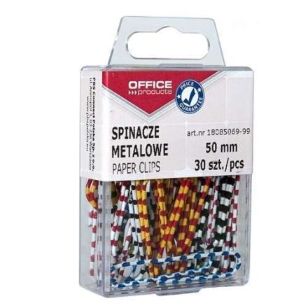 Zebra potažené kovové kancelářské papírové sponky 50 mm Barevné 30 ks