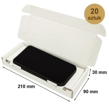 Kartónová deska 210x90x30mm Bílá na telefonní expedici - 20 ks