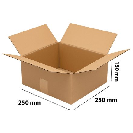 Krabička na klapky 250x250x150 mm hnědá 3-vražda