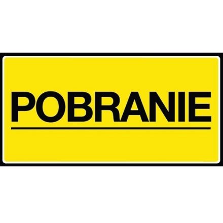 Samolepka POBRANIE samolepicí štítek 100x50mm 100ks na válci