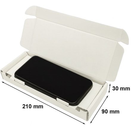 Kartónová deska 210x90x30 mm bílé pro lodní telefony a smartphony