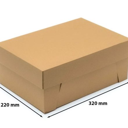 Papírová krabice na boty 320x220x130 mm hnědá