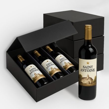 Dárková krabička pro 3 láhve černého vína 320x270x85 mm MAGNES