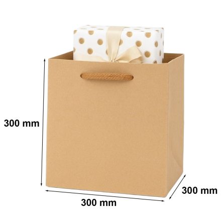 Dárkový kraft z papírového sáčku LUX 30x30x30 cm hnědá 210 g/m2