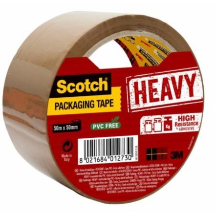 Silná lepicí balicí páska SCOTCH HEAVY hnědá 48 mm x 66 m pro balení