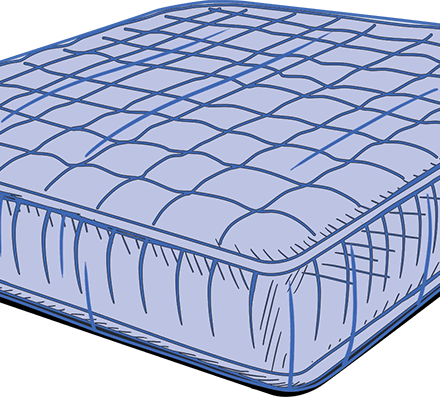 Ochranný kryt matrace 208,3 x 248,9 cm z polyethylenu 37,5 um