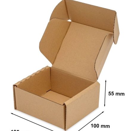 Karda, hnědá FEFCO 427 105x100x55 mm módní box