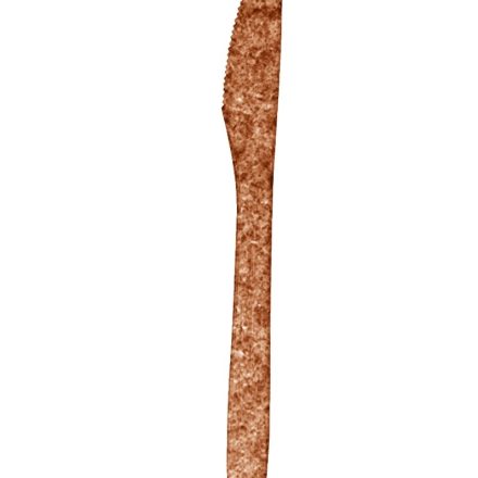 Nůž na jedno použití ze dřeva 17 cm, hnědé, 80 ks