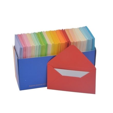 Kartové obálky 58x102 mm mix barev 200 ks bez lepidla 80 g