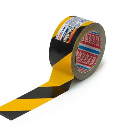 Varovací páska TESA PVC 50 mm x 66 m Samolepicí žlutočerné