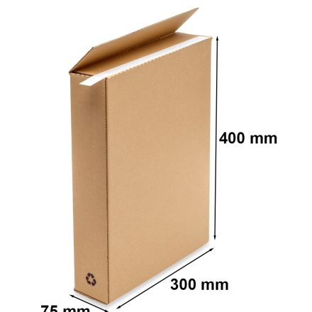 Kartónová krabička, módní krabice 300x75x400 mm s lepidlem