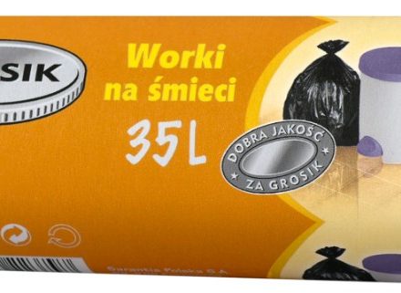Odpadkové pytle HD černá 35 l 50 ks GROSIK v košíku