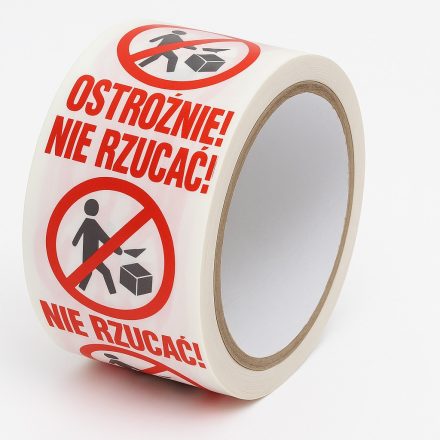Varovací balicí páska s TROUBLE tisk NIE DECLARE 48mm/66m