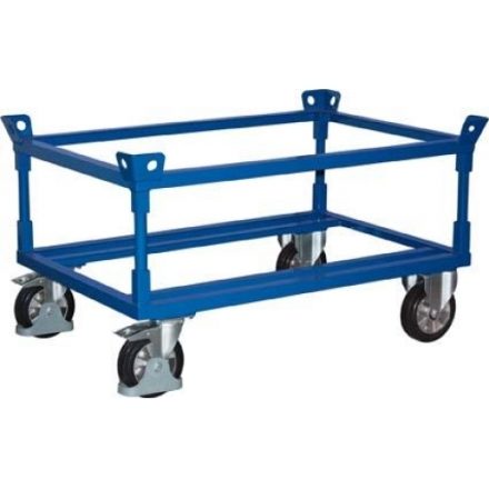 Ocelový horní kryt palety s 2 rám na kolečkách 1270x1070x721 mm