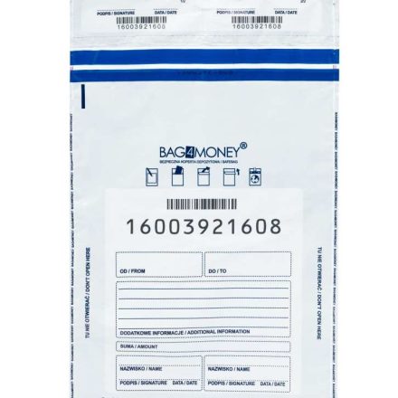 Bezpečné bankovní obálky LDPE B4 250x350 mm bílé potahy 100 ks