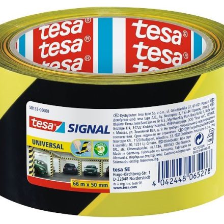 Varovací páska signálu 66m:50mm, žlutá a černá