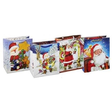 Vánoční taška ozdobný papír pro dárky 200x100x240mm 10ks
