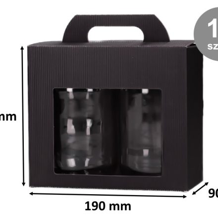 Krabice na kartonu 2 sklenice 0,9l 190x90x160mm 10ks