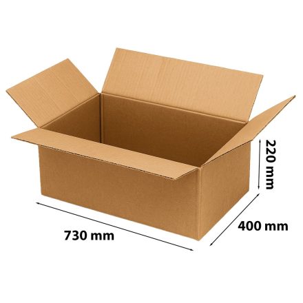 Krabička na klapky 730x400x220 mm BC650 5-vrstvá hnědá