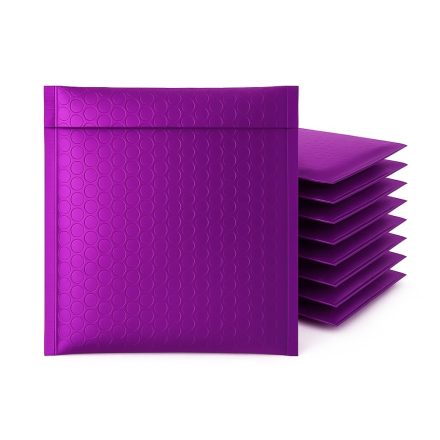 Kovová bublinková obálka 165x165 mm fialové balení 100 ks