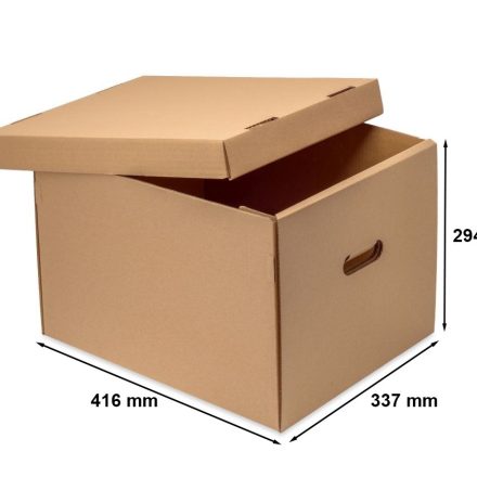 Archiv pohybující se karton 416x337x294 mm krabička s víčkem