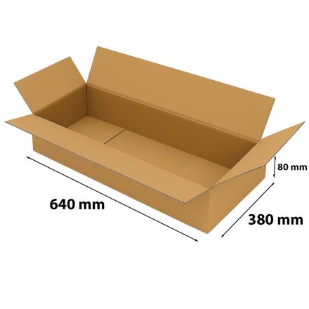 Krabička na balení InPost 640x380x80 mm vnější.