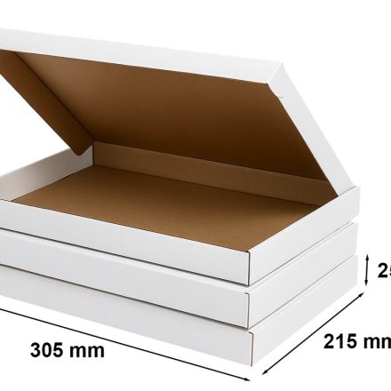 Balíček - Kartónová deska 305x215x25mm  White - 10 ks