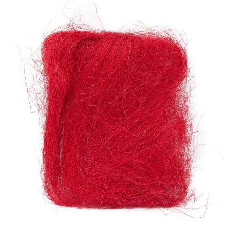 Přírodní sisal červená 40 g, dekorativní výplň pro dárky