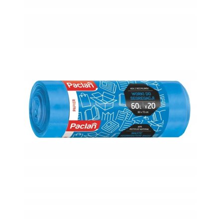 Papírový segregační sáček Paclan 60 l 20 Modré ks LDPE