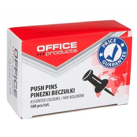 Barevné připínáčky na korkové desky 100 szt Office Products