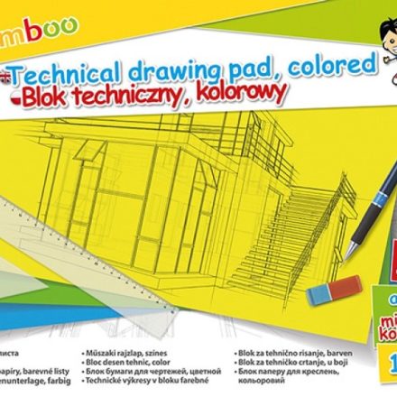 Technický blok A3 10 karty 150gsm mix barvy
