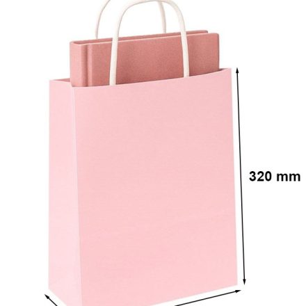 Papírový dárkový sáček 240x100x320 mm pastelové růže s provázkem