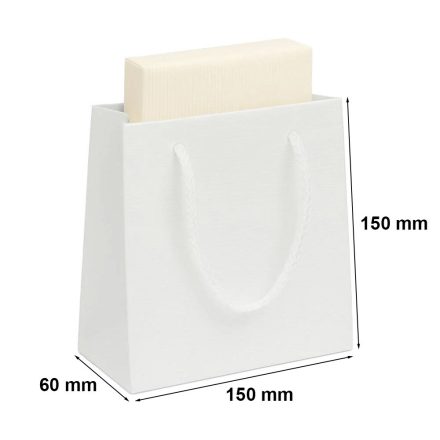 Papírový ornamentovaný matný 150x60x150 síto bílé